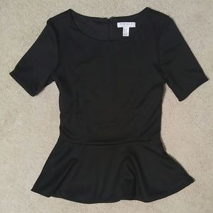 Forever 21 black peplum top